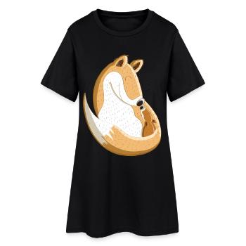 Fuchs Mit Baby I Schwangerschaft I Kinder Geschenk - Frauen T-Shirt-Kleid - Schwarz - Vorne