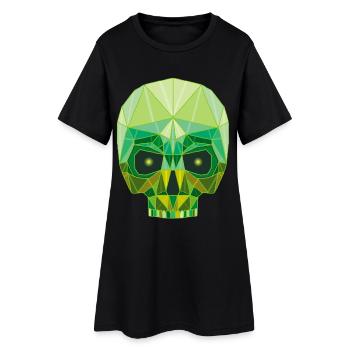 Tête de mort émeraude - Robe T-shirt Femme - noir - Devant