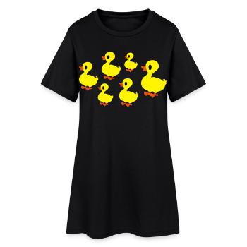 canard - Robe T-shirt Femme - noir - Devant
