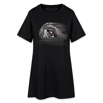 Eléphant - Robe T-shirt Femme - noir - Devant