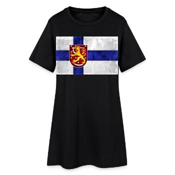 Drapeau de la Finlande Lion - Robe T-shirt Femme - noir - Devant