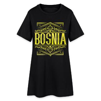 Bosnia | Bosnie | Drapeau - Robe T-shirt Femme - noir - Devant