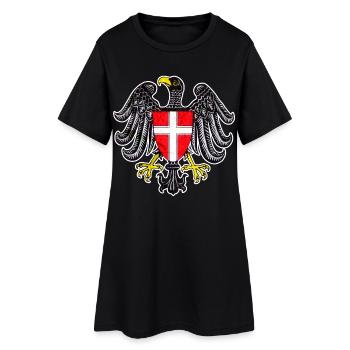 Vienne - Robe T-shirt Femme - noir - Devant