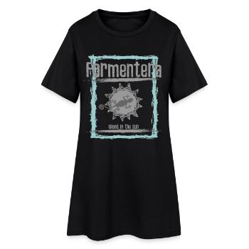 Formentera Sun Island Design - Robe T-shirt Femme - noir - Devant