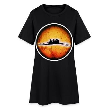 Rameurs à 4 hommes - Robe T-shirt Femme - noir - Devant