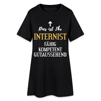 Aerzte Internist Innere Medizin lustig Geschenk - Frauen T-Shirt-Kleid - Schwarz - Vorne
