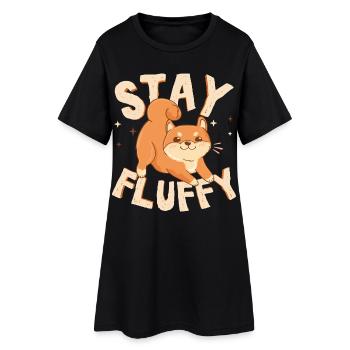 Illustration douce Akita Inu (chien). - Robe T-shirt Femme - noir - Devant