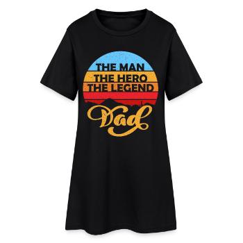 Homme Hero Legend Papa - Robe T-shirt Femme - noir - Devant