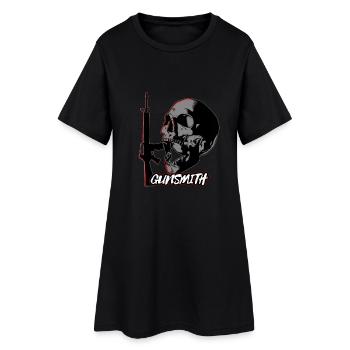 Conception de crâne d’armurier - Robe T-shirt Femme - noir - Devant