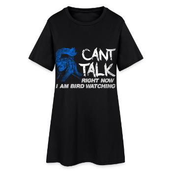 Bird Watching Ich Kann Nicht Reden Design - Frauen T-Shirt-Kleid - Schwarz - Vorne