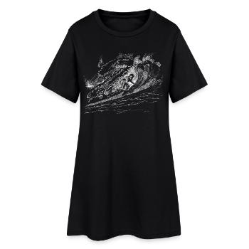 surfing - Robe T-shirt Femme - noir - Devant