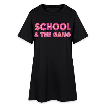 School & the Gang - Chemise Girlie pour écoliers - Robe T-shirt Femme - noir - Devant