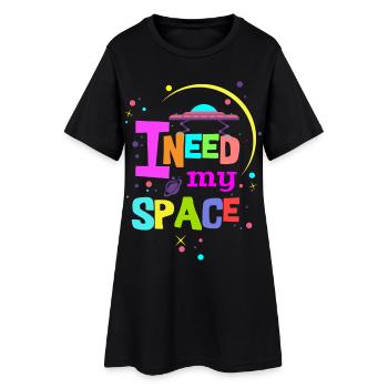 J'ai besoin de ma place - Robe T-shirt Femme - noir - Devant