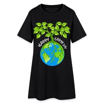 T-shirt écologique Earth Friend - Robe T-shirt Femme - noir - Devant