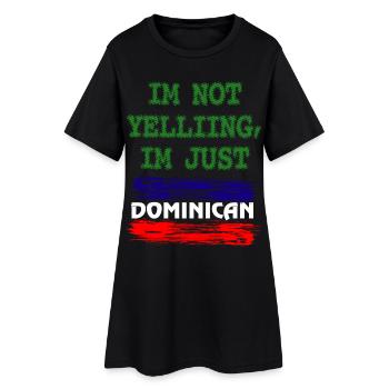 Dominikanische Republik - Frauen T-Shirt-Kleid - Schwarz - Vorne