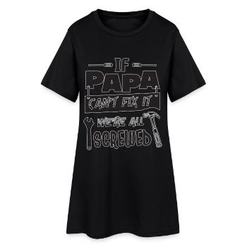 Sort de réparation de papa - Robe T-shirt Femme - noir - Devant