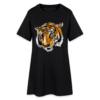 tigre - Robe T-shirt Femme - noir - Devant
