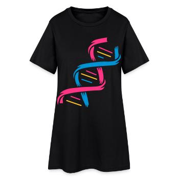La structure d'une molécule d'ADN - Robe T-shirt Femme - noir - Devant