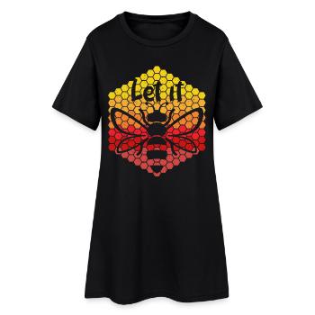 Let It Bee Vintage - Robe T-shirt Femme - noir - Devant