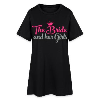 braut - Frauen T-Shirt-Kleid - Schwarz - Vorne