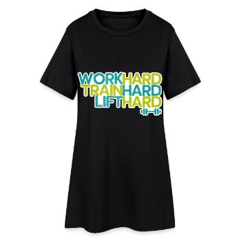 disant: remise en forme - Robe T-shirt Femme - noir - Devant