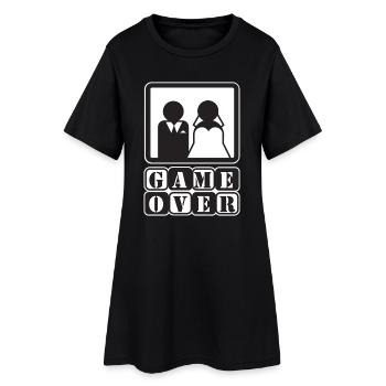 Enterrement de vie de garçon Game Over Sort - Robe T-shirt Femme - noir - Devant