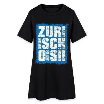 Züri isch ois - Zürich - Frauen T-Shirt-Kleid - Schwarz - Vorne