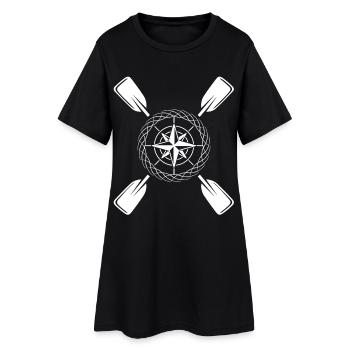 Boussole de pagaie de kayak - Robe T-shirt Femme - noir - Devant