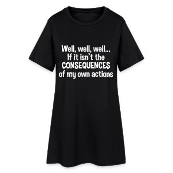 Paroles drôles - Robe T-shirt Femme - noir - Devant