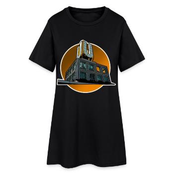 Dortmund - Frauen T-Shirt-Kleid - Schwarz - Vorne