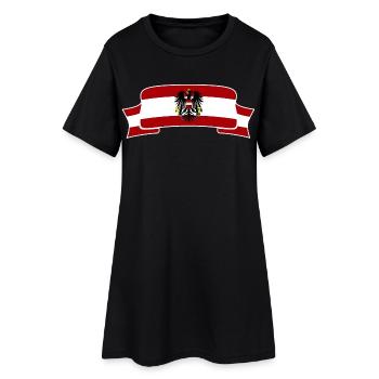 Österreich - Frauen T-Shirt-Kleid - Schwarz - Vorne