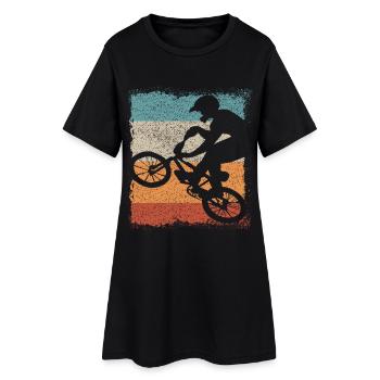 🚲 BMX / Bmx Bike / Vélo / Cadeau / Cyclist - Robe T-shirt Femme - noir - Devant