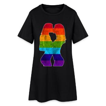 Pride Girls - Design - Robe T-shirt Femme - noir - Devant