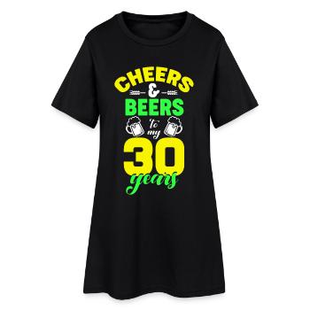 Acclamations et bières - 30e anniversaire - Robe T-shirt Femme - noir - Devant