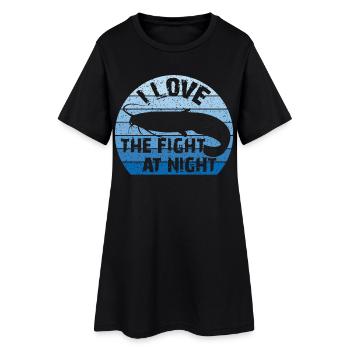 Pêche au poisson-chat | Waller | Combat - Robe T-shirt Femme - noir - Devant