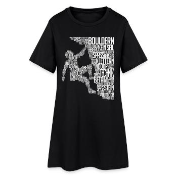 Alpiniste Boulder Escalader Paroi rocheuse - Robe T-shirt Femme - noir - Devant