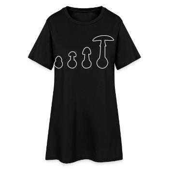 bulbous mushroom, amanita phalloides, death cap - Women’s T-Shirt Dress - black - Front