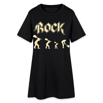 rock - Robe T-shirt Femme - noir - Devant