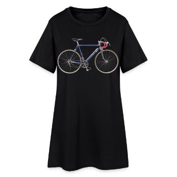 Vélo de route des années 50 - Robe T-shirt Femme - noir - Devant