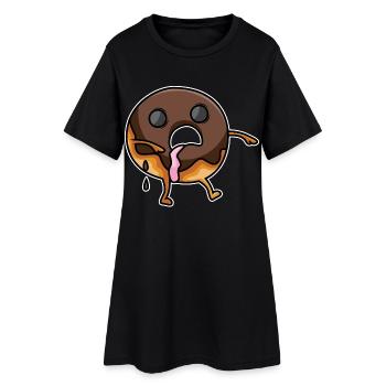 Beignet zombie - Robe T-shirt Femme - noir - Devant