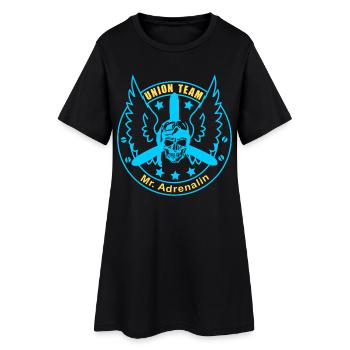 ut mr adrénaline jaune bleu - Robe T-shirt Femme - noir - Devant