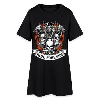 motocycliste - Robe T-shirt Femme - noir - Devant