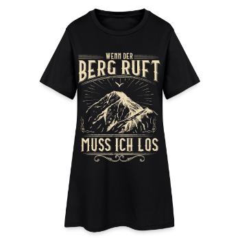 Alpinistes / Sommet / Alpes - Robe T-shirt Femme - noir - Devant