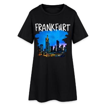Skyline de Francfort - Robe T-shirt Femme - noir - Devant