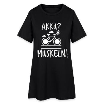 Fahrrad Radfahrer E Bike - Frauen T-Shirt-Kleid - Schwarz - Vorne