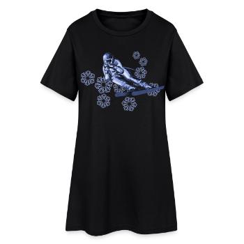 skiing - Robe T-shirt Femme - noir - Devant