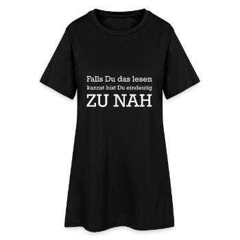 lustig - Frauen T-Shirt-Kleid - Schwarz - Vorne