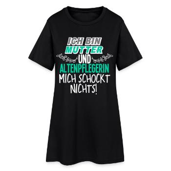 Mutter Altenpflegerin - Frauen T-Shirt-Kleid - Schwarz - Vorne