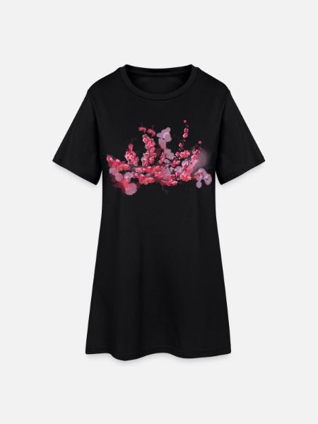 sakura - Robe T-shirt Femme - noir