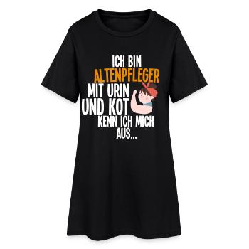 Altenpfleger - Frauen T-Shirt-Kleid - Schwarz - Vorne